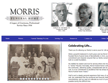 Tablet Screenshot of morrisfunerals.com